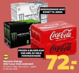 Netto Monster Energy eller Coca-Cola sodavand tilbud