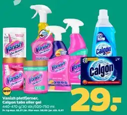 Netto Vanish pletfjerner, Calgon tabs eller gel tilbud