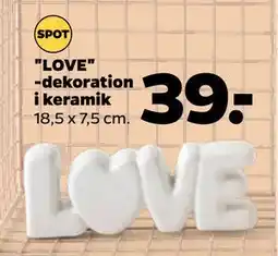 LOVE -dekoration i keramik