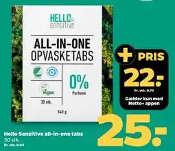 Netto Hello Sensitive all-in-one tabs tilbud