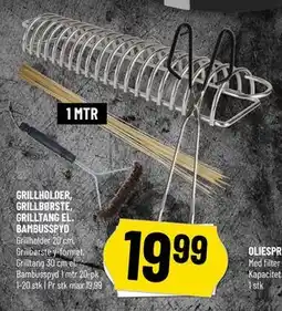 Løvbjerg GRILLHOLDER, GRILLBØRSTE, GRILLTANG EL. BAMBUSSPYD tilbud