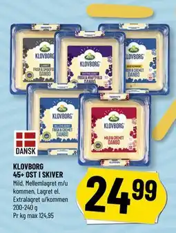Løvbjerg KLOVBORG 45+ OST I SKIVER tilbud