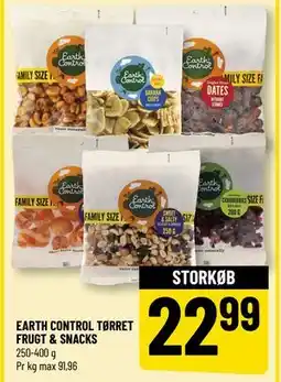 Løvbjerg EARTH CONTROL TØRRET FRUGT & SNACKS tilbud