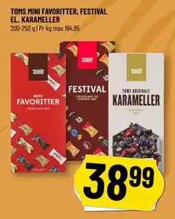 Løvbjerg TOMS MINI FAVORITTER, FESTIVAL EL. KARAMELLER tilbud