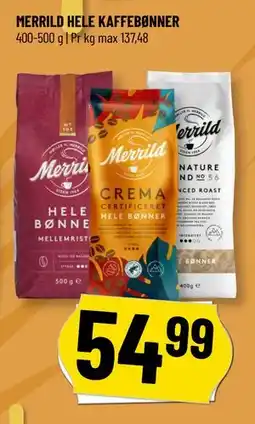 Løvbjerg MERRILD HELE KAFFEBØNNER tilbud