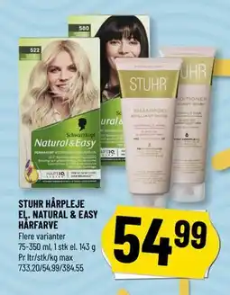 Løvbjerg STUHR HÅRPLEJE EL. NATURAL & EASY HÅRFARVE tilbud