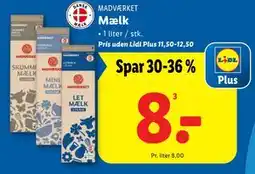 Lidl Mælk tilbud
