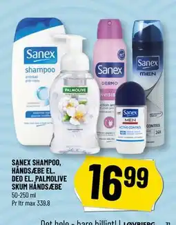 Løvbjerg SANEX SHAMPOO, HÅNDSÆBE EL. DEO EL. PALMOLIVE SKUM HÅNDSÆBE tilbud