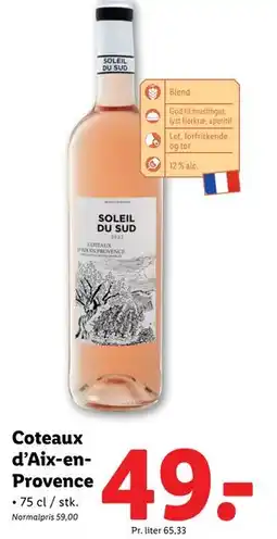 Lidl Coteaux d’Aix-enProvence tilbud
