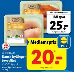 Lidl Dansk kyllingebrystfilet tilbud