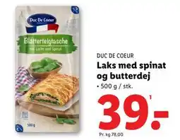 Lidl Laks med spinat og butterdej tilbud