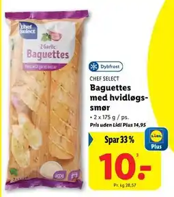 Lidl Baguettes med hvidløgssmør tilbud