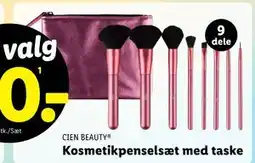 Lidl Kosmetikpenselsæt med taske tilbud