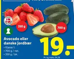 Lidl Avocado eller danske jordbær tilbud