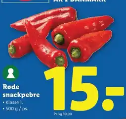 Lidl Røde snackpebre tilbud