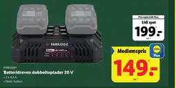 Lidl III PARKSIDE Batteridreven dobbeltoplader 20 V tilbud