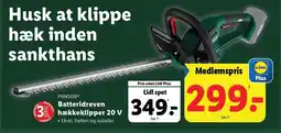 Lidl PARKSIDE® Batteridreven 3 hækkeklipper 20 V tilbud