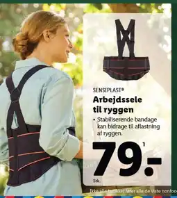 Lidl SENSIPLAST Arbejdssele til ryggen tilbud