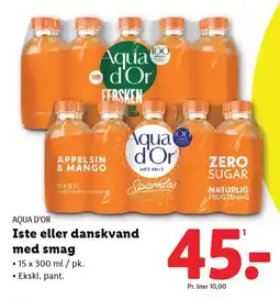 Lidl AQUA D'OR Iste eller danskvand med smag tilbud