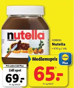 Lidl FERRERO Nutella tilbud