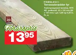 Bauhaus FROSLEV Terrassebrædder fyr tilbud