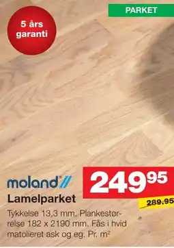 Bauhaus Moland lamelparket tilbud