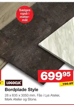 LOGOCLIC Bordplade Style