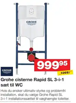 Grohe cisterne Rapid SL 3-i-1 sæt til WC