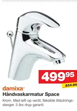 Bauhaus damixa™ Håndvaskarmatur Space tilbud