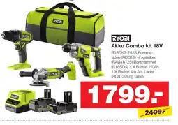 Bauhaus RYOBI Akku Combo kit 18V tilbud