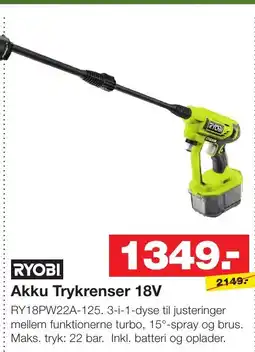 Bauhaus RYOB Akku Trykrenser 18V tilbud