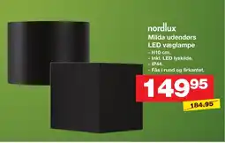 Nordlux milda udendørs led væglampe
