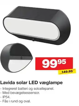 Bauhaus Lavida solar LED væglampe tilbud