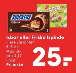 SPAR Isbar eller Frisko Ispinde tilbud