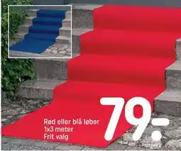 REMA 1000 Rød eller blå løber 1x3 meter. Frit valg tilbud