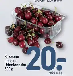 REMA 1000 Kirsebær i bakke Udenlandske 500 g tilbud