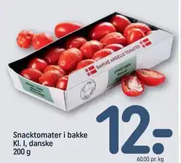 REMA 1000 Snacktomater i bakke Kl. I, danske 200 g tilbud