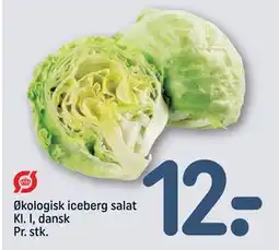 REMA 1000 Økologisk iceberg salat Kl. I, dansk Pr. stk tilbud