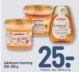 REMA 1000 Jakobsens honning 250-425 g tilbud