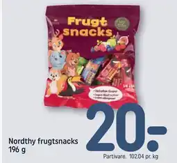 REMA 1000 Nordthy frugtsnacks 196 g tilbud