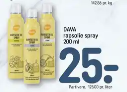 DAVA rapsolie spray 200 ml