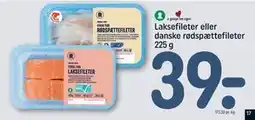 REMA 1000 Laksefileter eller danske rødspættefileter 225 g tilbud