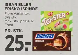 MENY ISBAR ELLER FRISKO ISPINDE tilbud