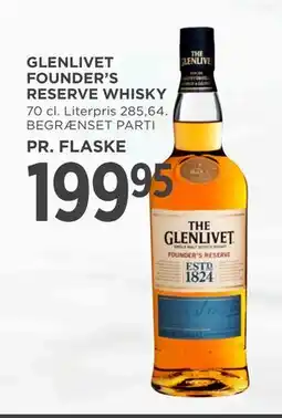 MENY GLENLIVET FOUNDER’S RESERVE WHISKY tilbud