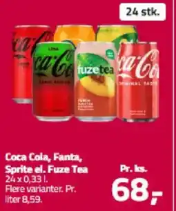 Fleggaard Coca Cola, Fanta, Sprite el. Fuze Tea tilbud