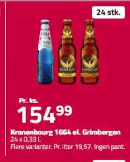 Fleggaard Kronenbourg 1664 el. Grimbergen tilbud