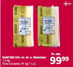 Fleggaard Guld Ost 45+ m. el. u. Kommen tilbud