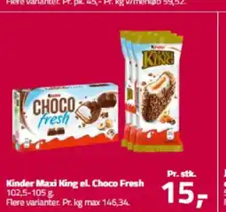 Fleggaard Kinder Maxi King el. Choco Fresh tilbud