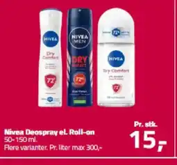 Fleggaard Nivea Deospray el Roll-on tilbud