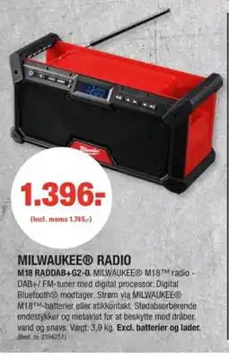 Stark MILWAUKEEⓇ RADIO tilbud